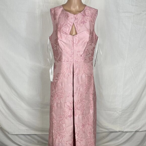 NEW KAY UNGER Women’s Elaine Floral Sleeveless Gown Size 10 Pink - Picture 1 of 9